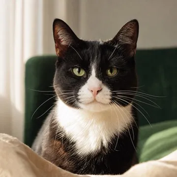 Mora, una gata blanca y negra