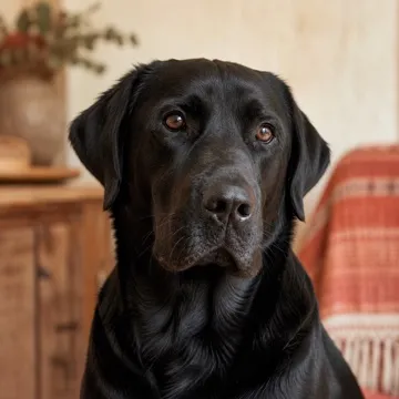 Rocco, un perro labrador negro