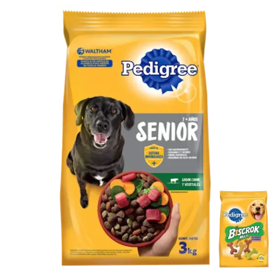 Pedigree Senior 21 Kg + Biscrok