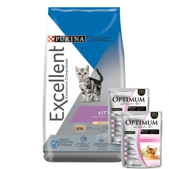 Purina Excellent Gatitos Pollo y Arroz 7,5 Kg