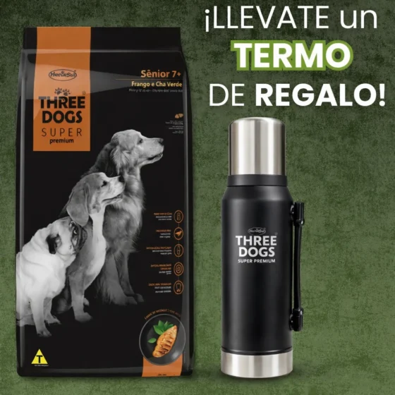 Three Dogs Senior Super Premium 15+2 Kg + Termo