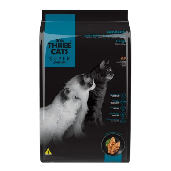 Three Cats Super Premium Castrado Bola de Pelo 10,1 Kg