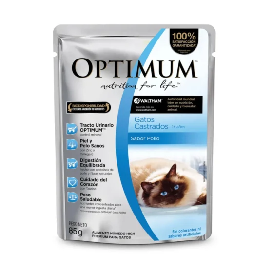 Pouch Salsa Optimum para Gato Castrado caja 12 Unid