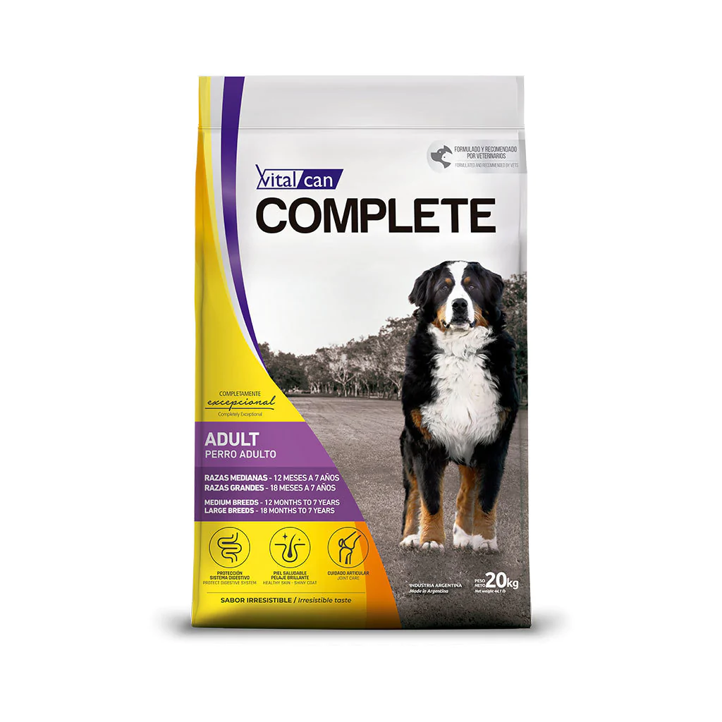 Vitalcan Complete Perro Adulto 20 Kg + Salsa 1 Vitalcan complete