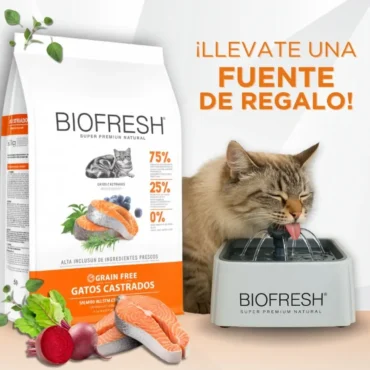Racionya Alimentos para mascotas 20 biofresh gato castrado salmon