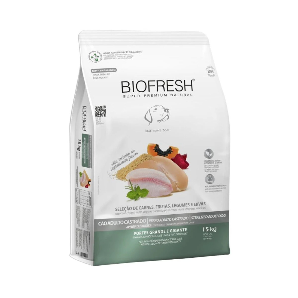 Biofresh Adulto Castrado Razas Grandes 15 Kg +Snacks 1 biofresh castrado raza grande