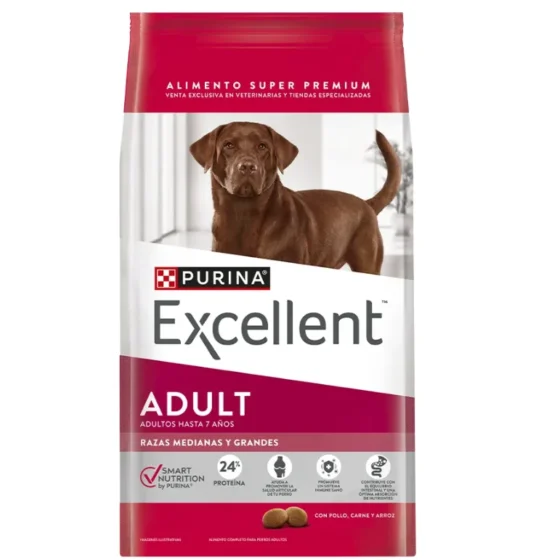 Purina Excellent Adulto Pollo y Arroz 20 Kg