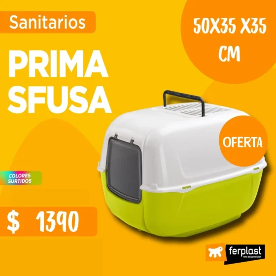 Baño Sanitario Cerrado para Gatos Prima