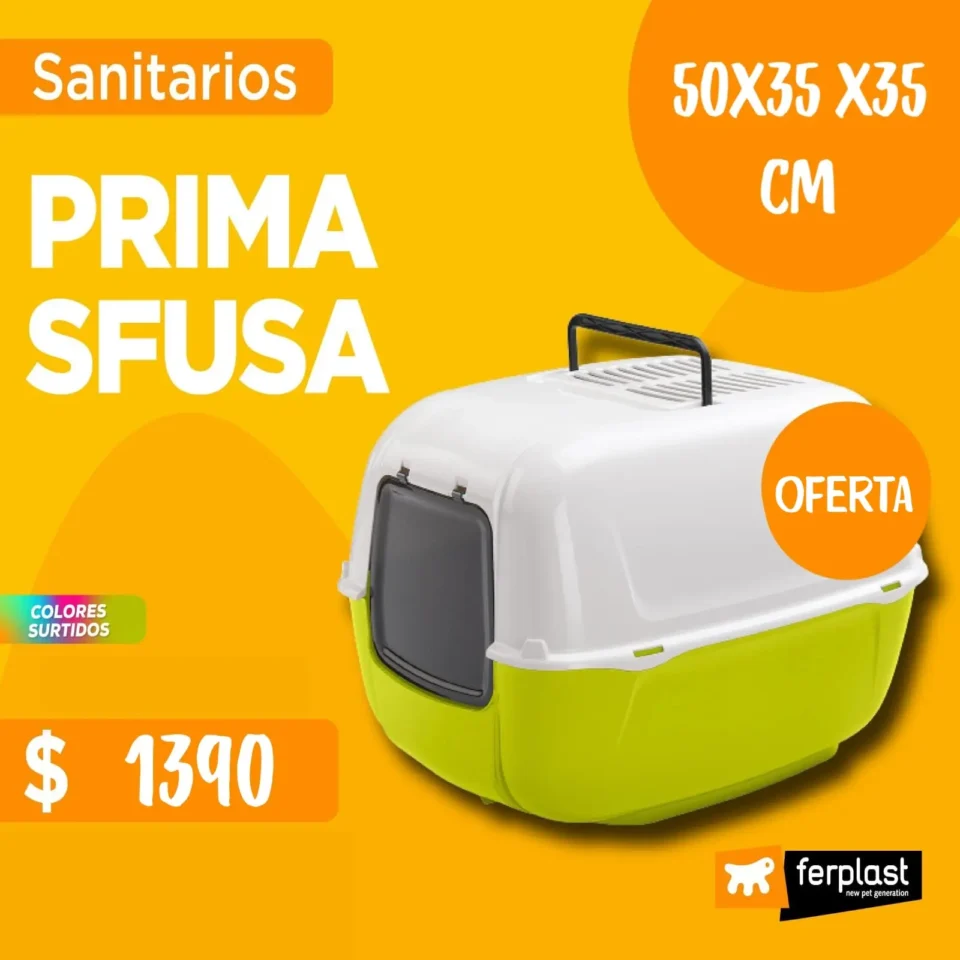 Baño Sanitario Cerrado para Gatos Prima