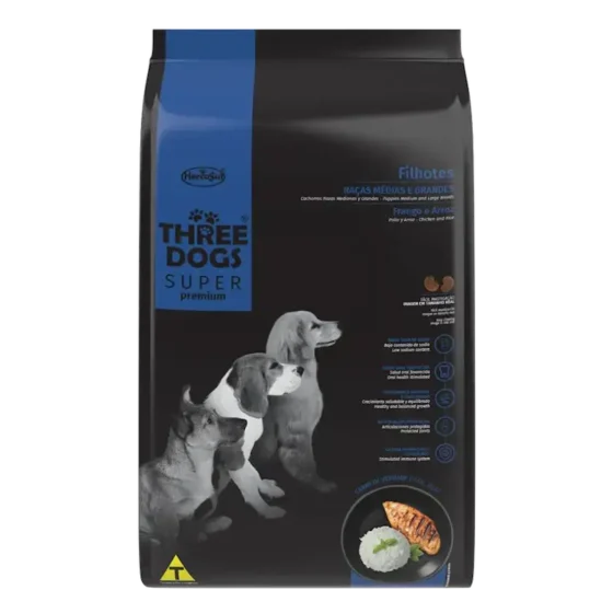 Three Dogs Cachorro Super Premium 15+2 Kg