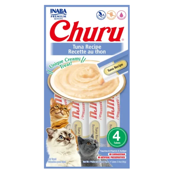 Churu Atún Snack Cremoso para Gatos 4 Tubos
