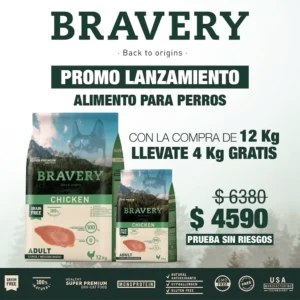 bravery perro adulto pollo