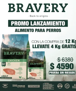 bravery perro adulto pollo