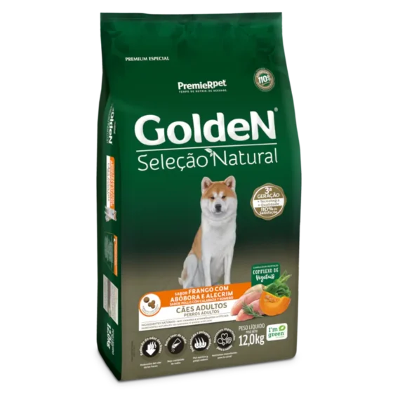 GoldeN Selección Natural Perros Adultos Pollo, Calabaza y Romero 12 Kg