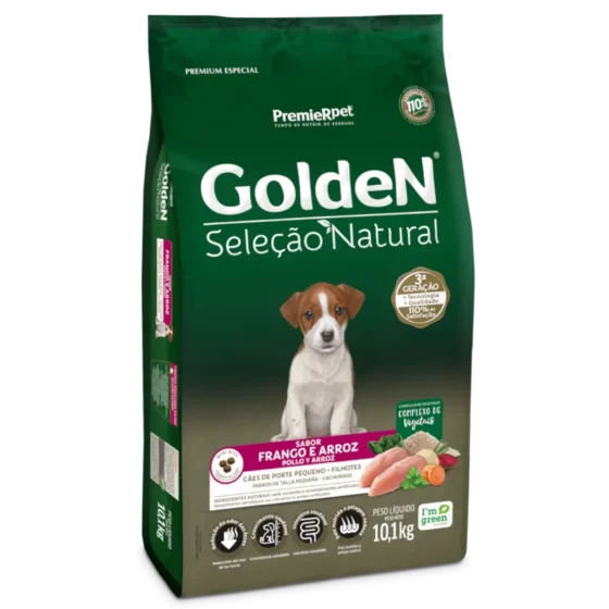 GoldeN Selección Natural Cachorros Talla Pequeña Pollo y Arroz 10,1 Kg