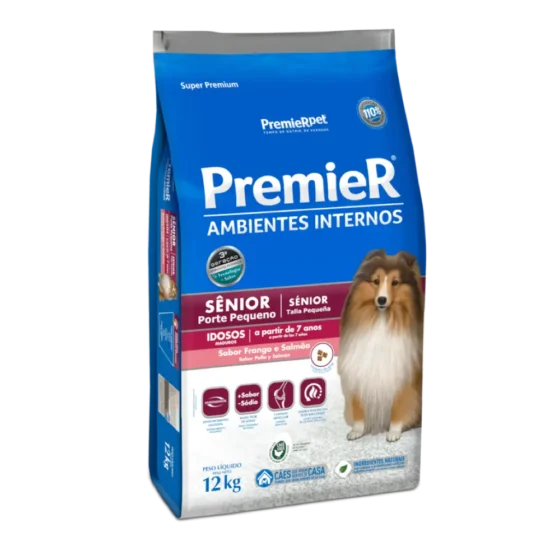 PremieR Ambientes Interiores Senior Talla Pequeña Pollo y Salmón 12 Kg
