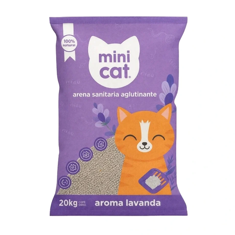 Aglomerante Arena Mini Cat Lavanda Ultra 20 Kg