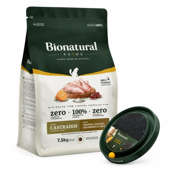 Bionatural Prime Gatos Castrados Pollo 7,5 Kg + Rascador
