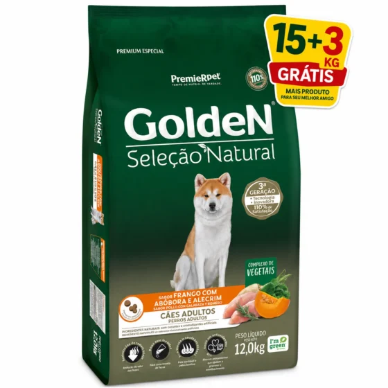 GoldeN Selección Natural Adultos Pollo, Calabaza y Romero 15+3 Kg