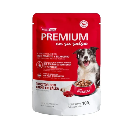 Caja x 12 Und Salsa Premium Trocitos de Carne 100 g