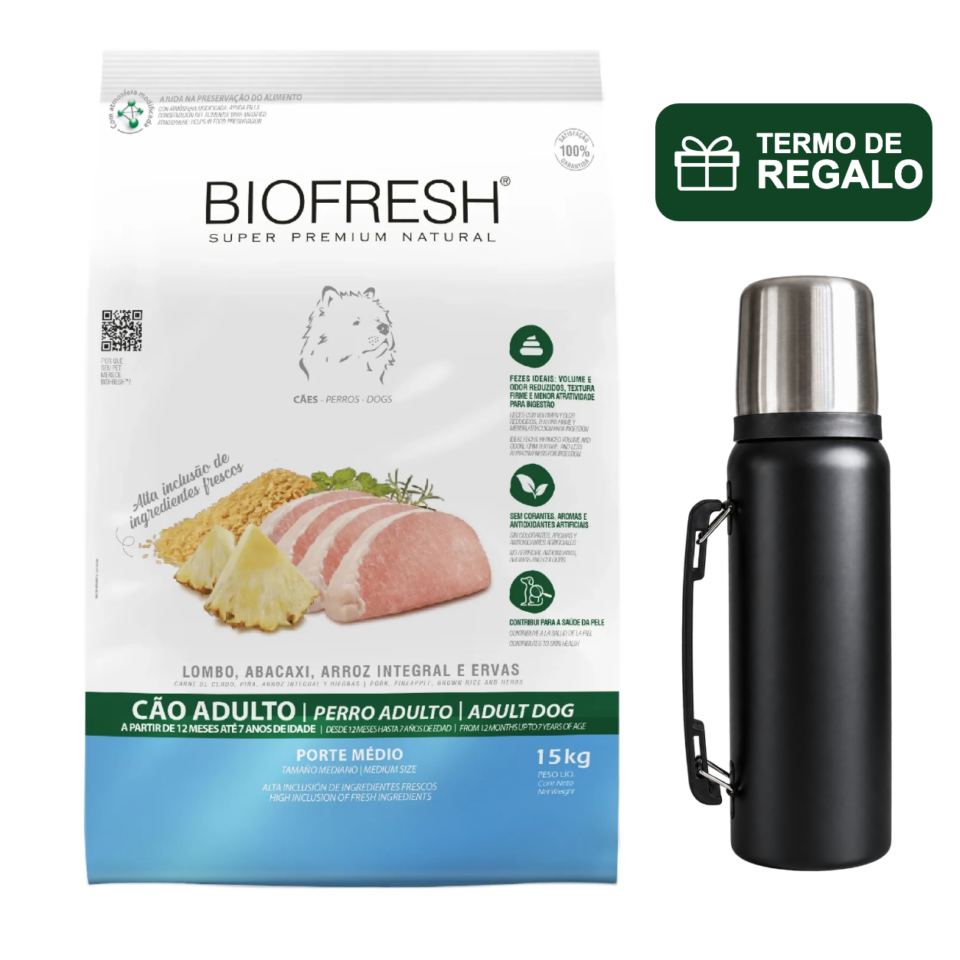 Biofresh Adulto Cerdo y Anana Raza Mediana 15 Kg + Regalo