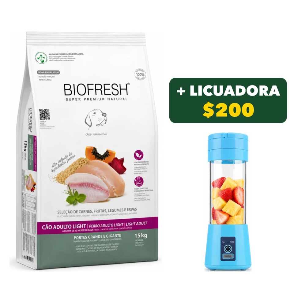 Biofresh Light Raza Grande 15 Kg + Licuadora opcional $200