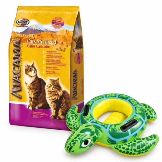 Atacama Gato Esterilizado 10,1 Kg con inflable tortuga de regalo