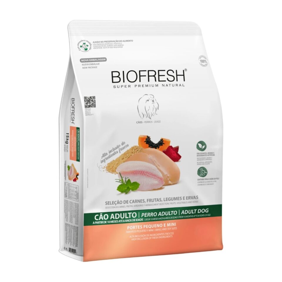 Biofresh Adulto Razas Pequeñas y Mini 15 Kg + Licuadora opcional $200