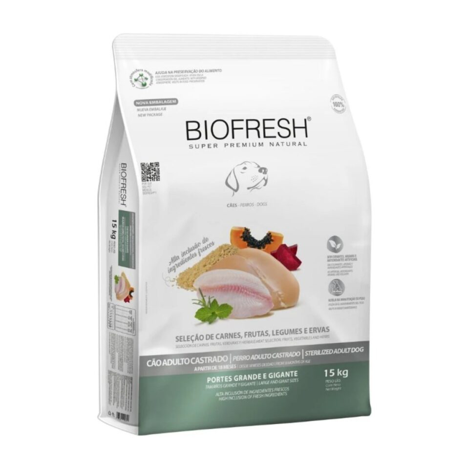 Biofresh Adulto Castrado Razas Grandes 15 Kg + Licuadora opcional $200
