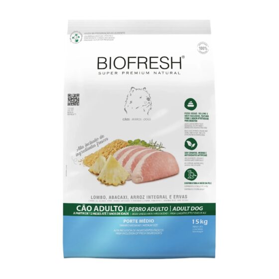Biofresh Adulto Cerdo y Ananá Raza Mediana 15 Kg