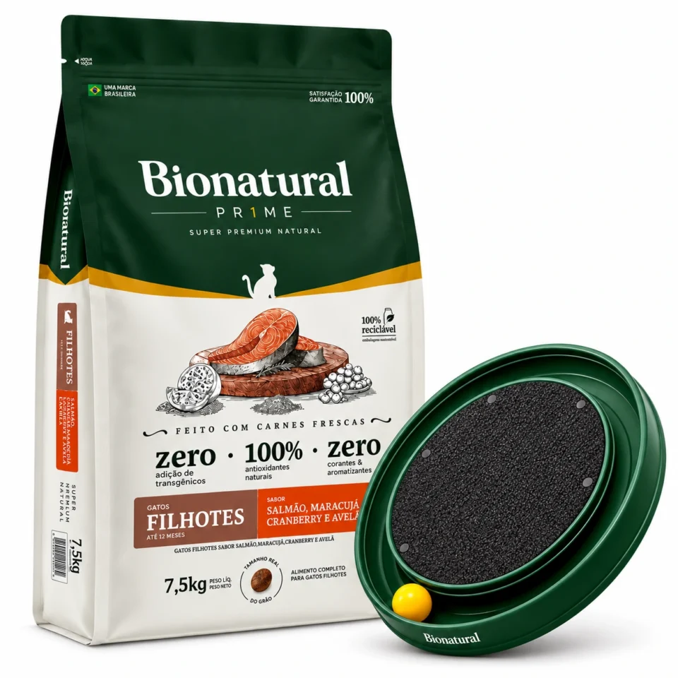 Bionatural Prime Gato Cachorro 7,5 Kg + Rascador