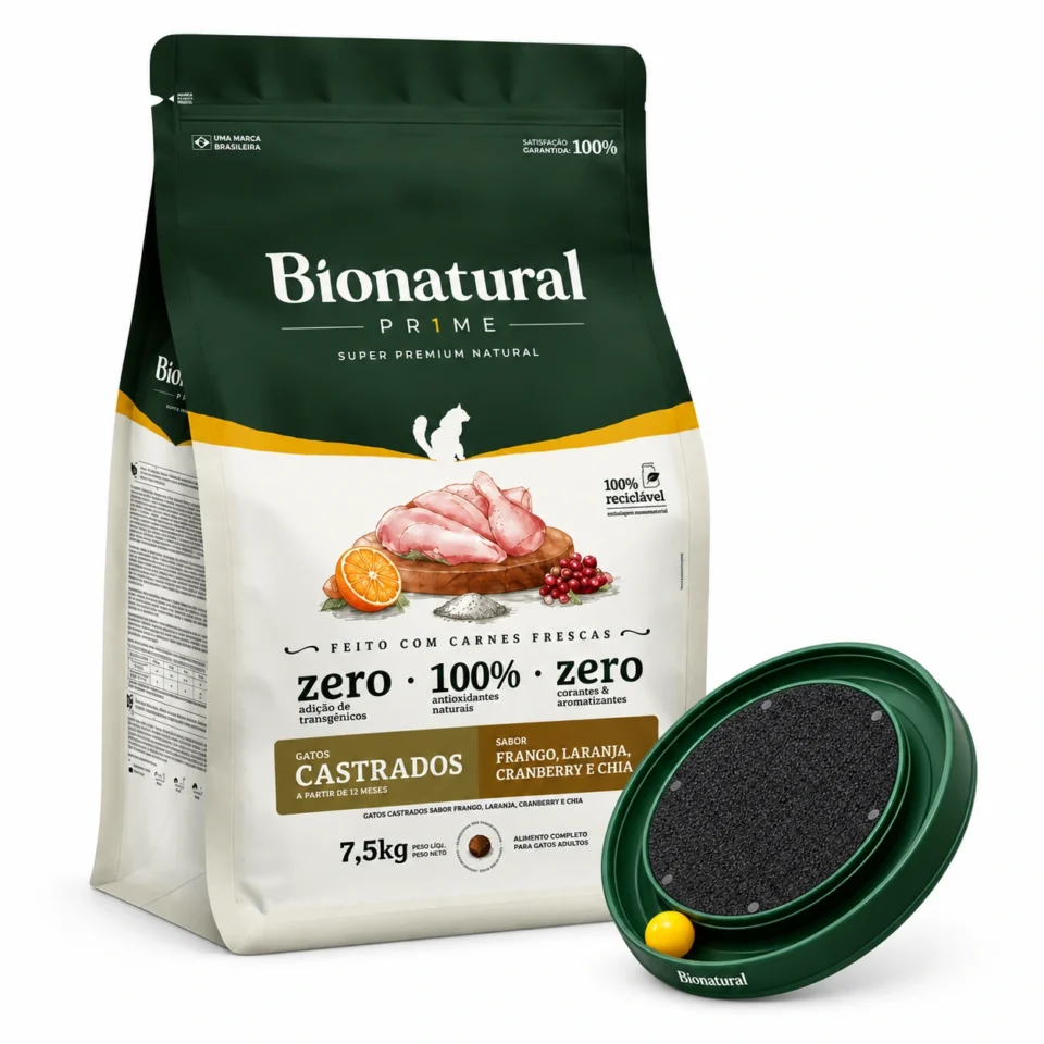 Bionatural Prime Gatos Castrados Pollo 7,5 Kg + Rascador
