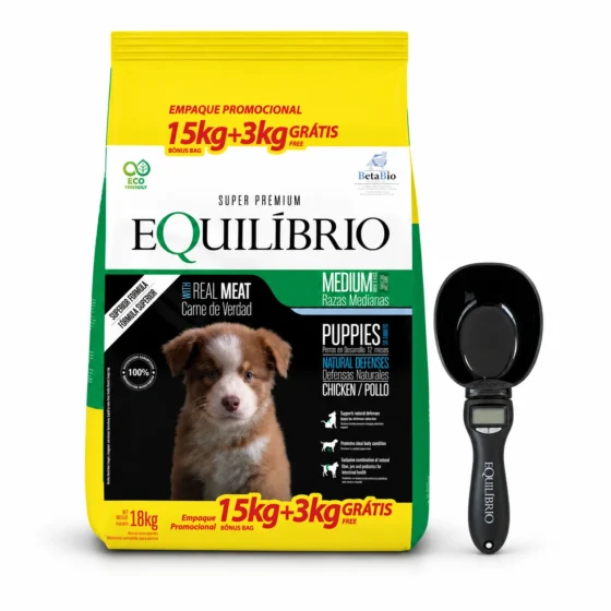 Equilibrio Cachorro Active 15+3 Kg + Medidor digital Equilibrio de regalo