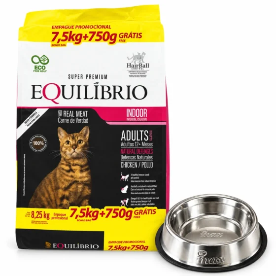 Equilibrio Gato Adulto 8,25 Kg + Plato de acero de regalo