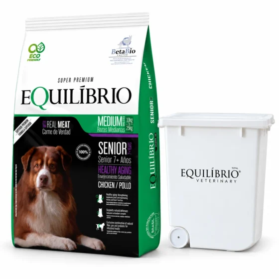 Equilibrio Mature 15 Kg + Pote blanco con ruedas de regalo