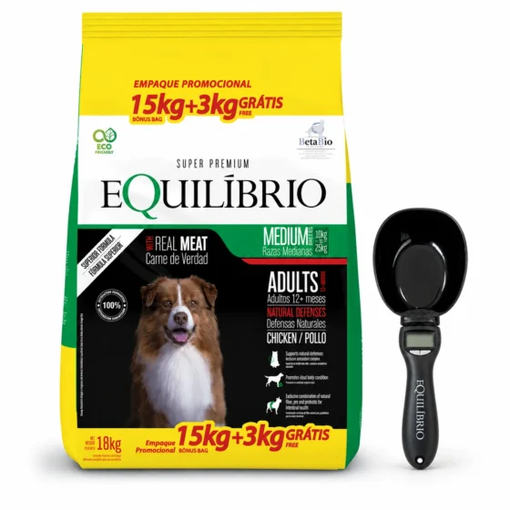 Equilibrio Adulto Raza Mediana 18 Kg + Medidor digital Equilibrio de regalo