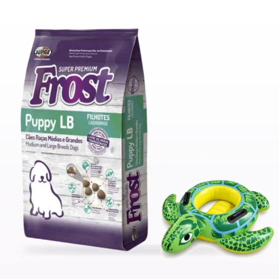 Frost Cachorro Raza Grande 17 Kg + Inflable a elección - tortuga