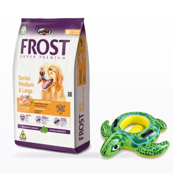 Frost Senior Super Premium 15 Kg + Inflable a elección - tortuga