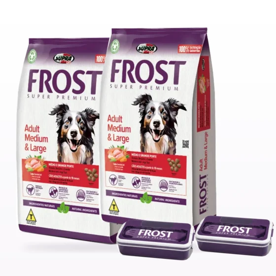 Frost Adulto Raza Mediana y Grande Combo 17+17 Kg + 2 Tuppers de regalo