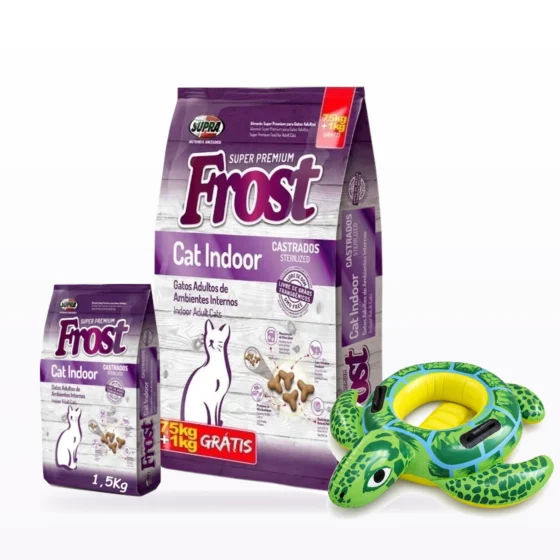 Frost Cat Indoor Gato Castrado 8,5+1,5 Kg + Inflable a elección - tortuga