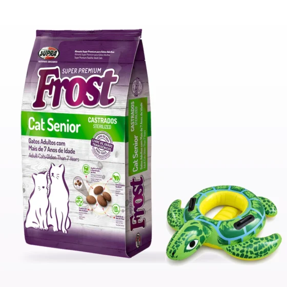 Frost Cat Senior Super Premium 7,5 Kg + Inflable a elección - tortuga