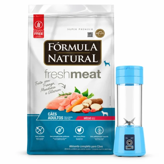 Formula Natural Fresh Meat Adultos Medianos 12 Kg + Licuadora portátil