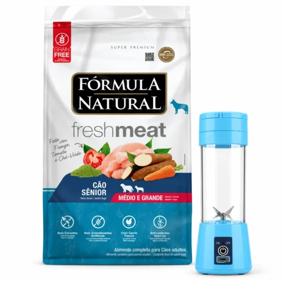 Formula Natural Fresh Meat Senior 12 Kg + Licuadora portátil