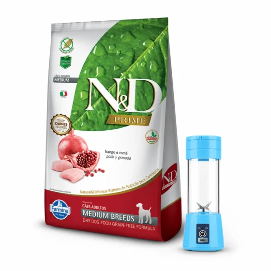 N&D Prime Adulto Medium 10 Kg + Licuadora portátil