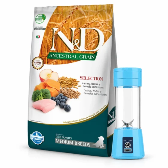N&D Ancestral Puppy Medium 15 Kg + Licuadora portátil