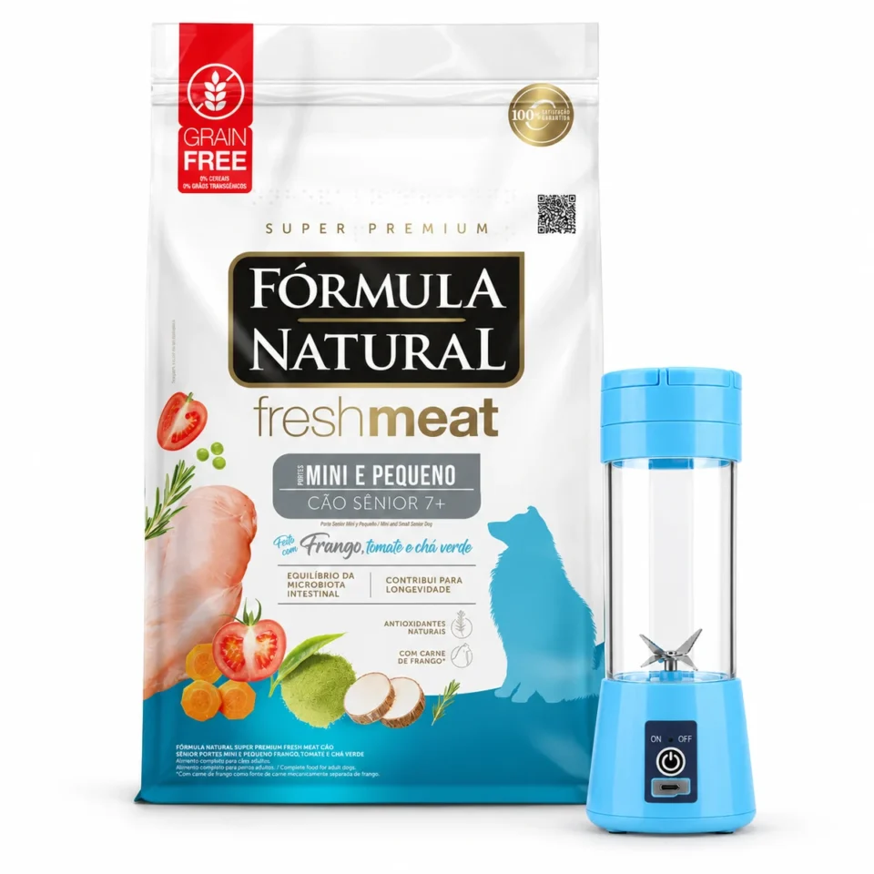 Formula Natural Fresh Meat Senior Mini 10 Kg + Licuadora portátil