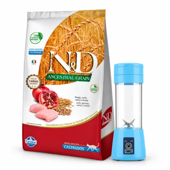 N&D Ancestral Feline Adulto Castrado 7,5 Kg + Licuadora portátil