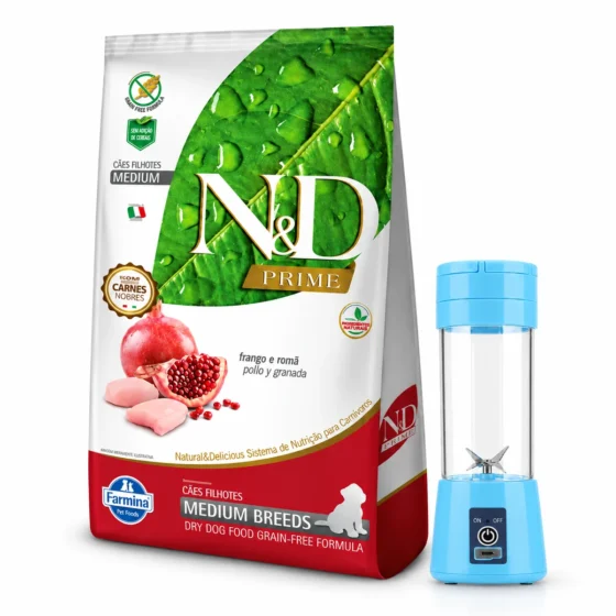 N&D Puppy Medium Prime Pollo y Granada 10,1 Kg + Licuadora portátil