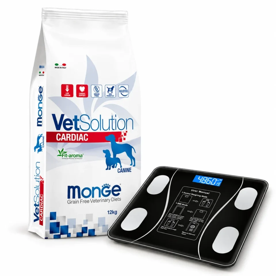 Monge VetSolution Cardiac Grain Free 12 Kg + Balanza corporal de regalo