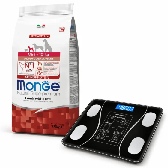 Monge Puppy Small Monoproteina Cordero 7,5 Kg + Balanza corporal de regalo